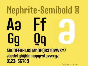 Nephrite-Semibold ☞ Version 1.000;com.myfonts.easy.nine-font.nephrite.semibold.wfkit2.version.4kGY Font Sample