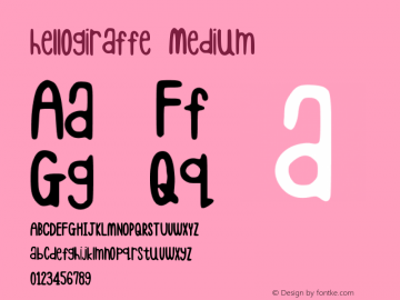 hellogiraffe Medium Version 001.000图片样张
