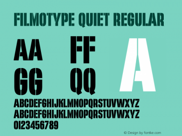 Filmotype Quiet Regular Version 1.000图片样张