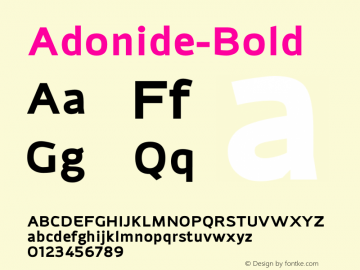 Adonide-Bold ☞ Version 1.000;com.myfonts.easy.laboitegraphique.adonide.bold.wfkit2.version.3Utd Font Sample