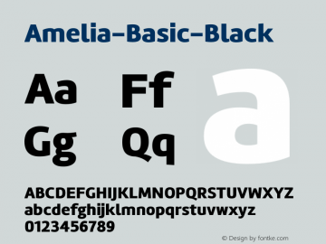 Amelia-Basic-Black ☞ Version 001.001;com.myfonts.easy.tipotype.amelia-basic.black.wfkit2.version.417k Font Sample