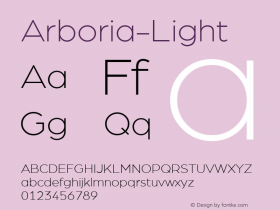 Arboria-Light ☞ Version 001.000;com.myfonts.easy.typeotones.arboria.light.wfkit2.version.3Wf5 Font Sample