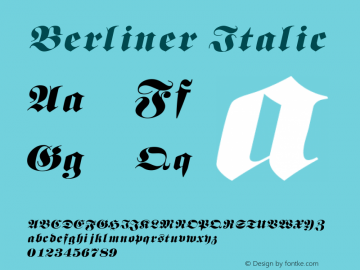 Berliner Italic Rev. 003.000图片样张