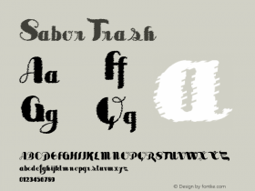 SaborTrash ☞ Version 3.005 2012;com.myfonts.intellecta.sabor.trash.wfkit2.3NoU Font Sample