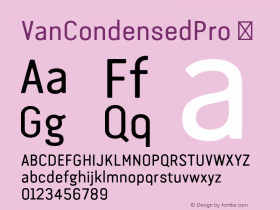 VanCondensedPro ☞ Version 1.000;com.myfonts.easy.rsantos.van-condensed.regular.wfkit2.version.4aCE图片样张