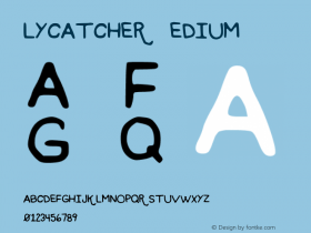 Flycatcher Medium Version 001.000 Font Sample