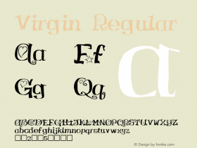 Virgin Regular Altsys Fontographer 3.5  1/16/97 Font Sample