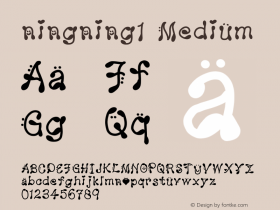 ningning1 Medium Version 1.0 Font Sample