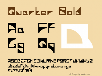 Quarter Bold Version 1.000 Font Sample