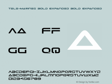 Tele-Marines Bold Expanded Bold Expanded Version 3.0; 2015 Font Sample