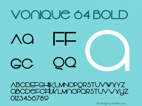 Vonique 64 Bold 1.0 email: dennis@sharkshock.net Font Sample