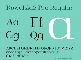 Kowalski2 Pro Regular Version 2.00 September 12, 2014;com.myfonts.easy.nowak.kowalski2.pro.wfkit2.version.4ftX图片样张