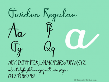 Gwidon Regular Version 1.004 2013;com.myfonts.easy.nowak.gwidon.regular.wfkit2.version.41YV图片样张