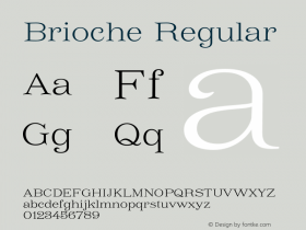 Brioche Regular 1.000 Font Sample