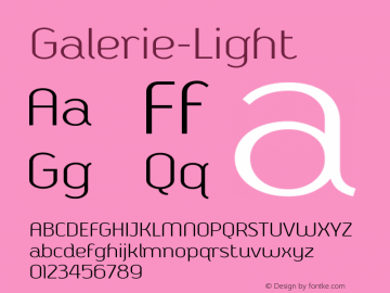 Galerie-Light ☞ Version 1.002;com.myfonts.easy.artytype.galerie.light.wfkit2.version.4mDR Font Sample