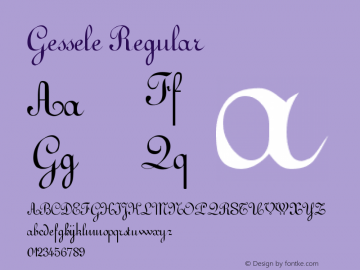 Gessele Regular Version Altsys Fontographer Font Sample