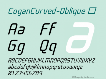 CoganCurved-Oblique ☞ Version 1.000;com.myfonts.easy.leandro-ribeiro-machado.cogan-curved.oblique.wfkit2.version.4kDb Font Sample