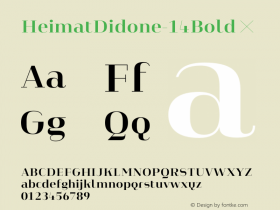 HeimatDidone-14Bold ☞ Version 1.000;PS 001.000;hotconv 1.0.70;makeotf.lib2.5.58329;com.myfonts.easy.atlas-font-foundry.heimat-didone.14-bold.wfkit2.version.4k6B Font Sample