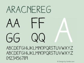 AracneReg ☞ Version 1.001;com.myfonts.easy.antipixel.aracne.regular.wfkit2.version.4hGn Font Sample