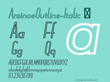 ArsinoeOutline-Italic ☞ Version 1.001;com.myfonts.easy.pburgiel.arsinoe.outline-italic.wfkit2.version.3G1o图片样张