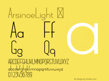 ArsinoeLight ☞ Version 1.001;com.myfonts.easy.pburgiel.arsinoe.light.wfkit2.version.3G1P图片样张