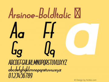 Arsinoe-BoldItalic ☞ Version 1.001;com.myfonts.easy.pburgiel.arsinoe.bold-italic.wfkit2.version.3G1G Font Sample