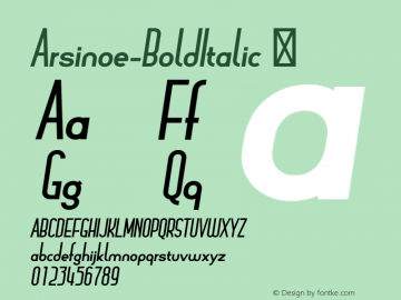 Arsinoe-BoldItalic ☞ Version 1.001;com.myfonts.easy.pburgiel.arsinoe.bold-italic.wfkit2.version.3G1G Font Sample