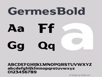 GermesBold ☞ 1.000;com.myfonts.easy.deniserebryakov.germes.bold.wfkit2.version.3FqK图片样张