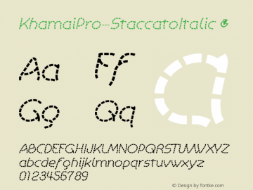 KhamaiPro-StaccatoItalic ☞ Version 1.000;com.myfonts.dbsv-moulding-ideas.khamai-pro.staccato-italic.wfkit2.46P7图片样张