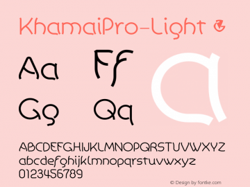 KhamaiPro-Light ☞ Version 1.000;com.myfonts.dbsv-moulding-ideas.khamai-pro.light.wfkit2.46NF图片样张