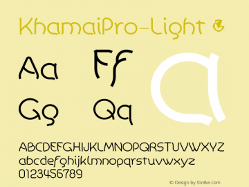 KhamaiPro-Light ☞ Version 1.000;com.myfonts.dbsv-moulding-ideas.khamai-pro.light.wfkit2.46NF Font Sample