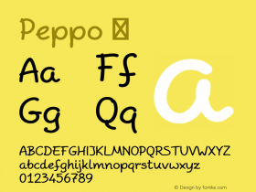 Peppo ☞ Version 1.000;com.myfonts.easy.pburgiel.peppo.regular.wfkit2.version.3G1E Font Sample