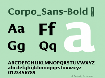 Corpo_Sans-Bold ☞ Version 1.000;PS 001.000;hotconv 1.0.70;makeotf.lib2.5.58329;com.myfonts.easy.borutta.corpo-sans.bold.wfkit2.version.4mKL Font Sample