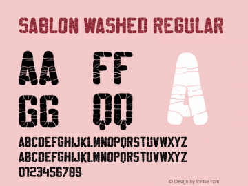 Sablon Washed Regular 001.000 Font Sample