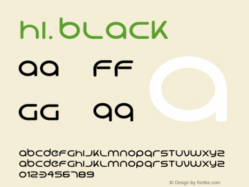 Hi. Black Version 1.996 Font Sample