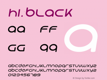 Hi. Black Version 1.996 Font Sample