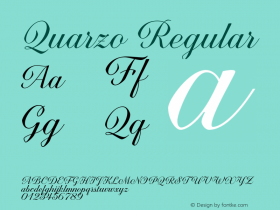 Quarzo Regular Version 1.000 Font Sample