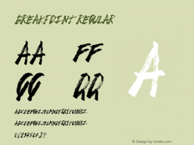 BreakPoint Regular Version 1.00 February 16, 2015, initial release Font Sample