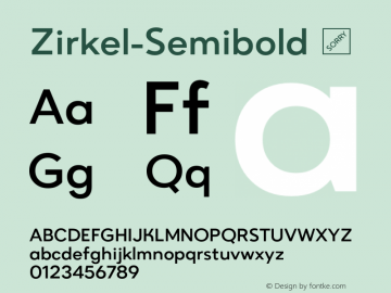 Zirkel-Semibold ☞ Version 1.000;PS 001.000;hotconv 1.0.70;makeotf.lib2.5.58329 DEVELOPMENT;com.myfonts.easy.ondrej-kahanek.zirkel.semibold.wfkit2.version.4cuJ Font Sample