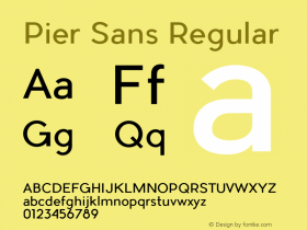 Pier Sans Regular Version 0.000;PS 0.0;hotconv 1.0.72;makeotf.lib2.5.5900图片样张