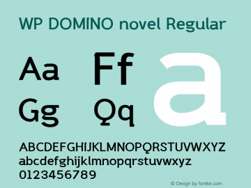 WP DOMINO novel Regular Version 0.100 Font Sample