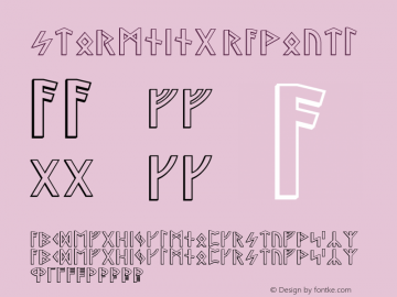 Stormning RawOutl Version 0.90 Font Sample