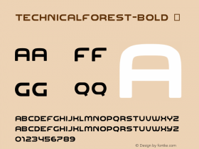 TechnicalForest-Bold ☞ Version 3.0 ;com.myfonts.easy.maciej-swierczek.technical-forest.bold.wfkit2.version.46Lg图片样张