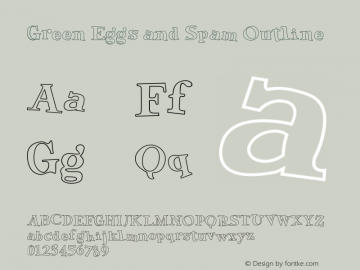 Green Eggs and Spam Outline 1.0 email: dennis@sharkshock.net图片样张