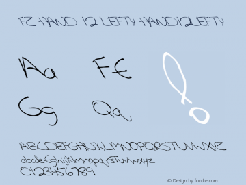 FZ HAND 12 LEFTY HAND12LEFTY Version 1.000 Font Sample