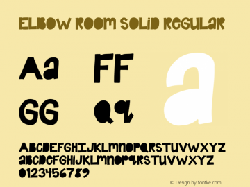 Elbow Room Solid Regular Version 1.000;PS 001.000;hotconv 1.0.70;makeotf.lib2.5.58329图片样张