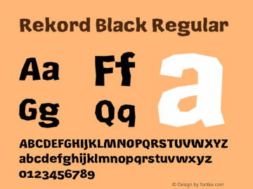 Rekord Black Regular 1.0图片样张