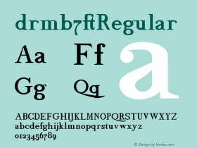 drmb7 Regular Version 001.001 Font Sample