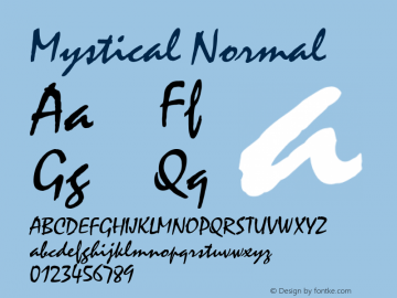 Mystical Normal Unknown Font Sample