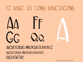 FZ BASIC 33 COND BASIC33COND Version 1.000 Font Sample
